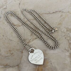 Tiffany & Co. Return to Tiffany Heart Tag Pendant Sterling Silver Necklace
